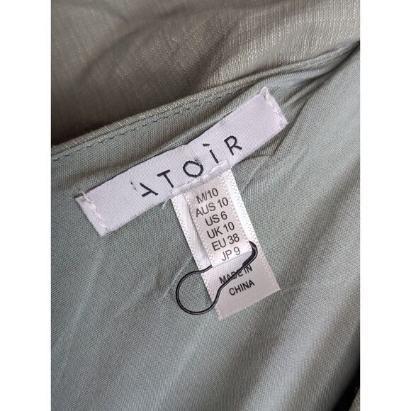 NWOT Revolve Atoir Perfect Places Asymmetrical Mini Dress Green Size 6 - Picture 10 of 12